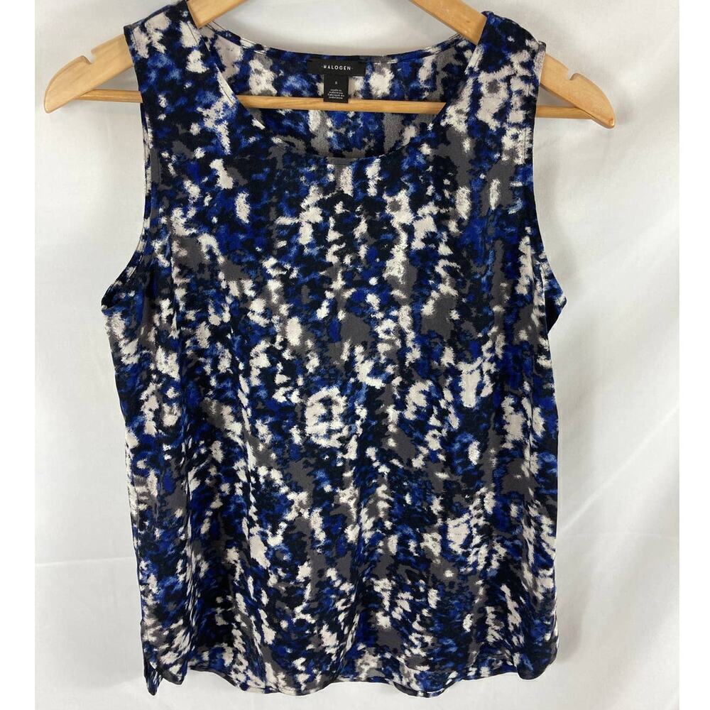 Halogen Watercolor Sleeveless blouse size small